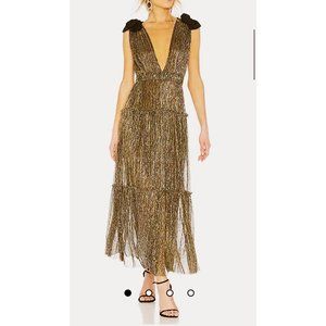 Small Sabina Musayev Gold Ray Dress